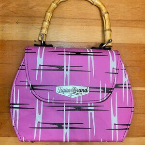 Liquor Brand Atomic Pink Handbag Rockabilly Pinup Tiki Style